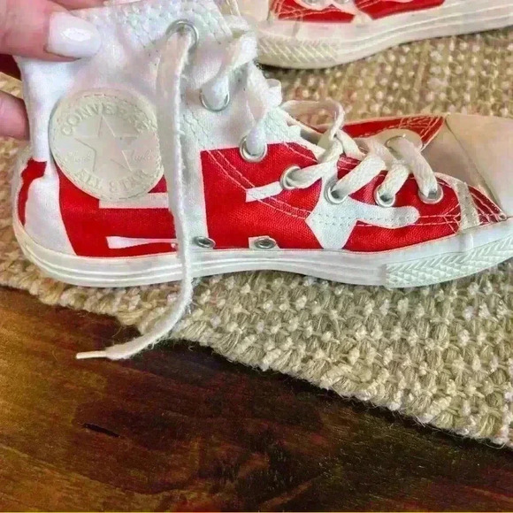 Converse rare limited edition size 2.5 high tops red & white chuck all star - Picture 3 of 7